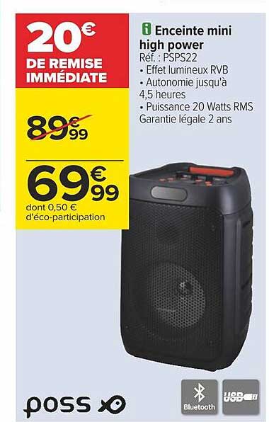 enceinte mini high power poss