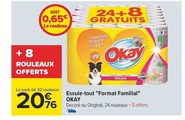 essuie-tout "format familial" okay