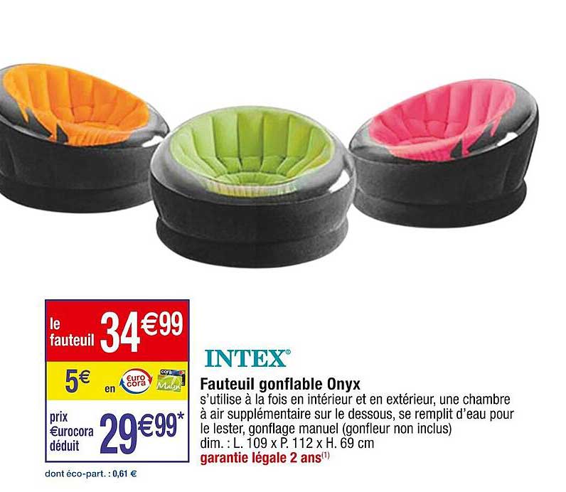 Fauteuil Gonflable Onyx Intex
