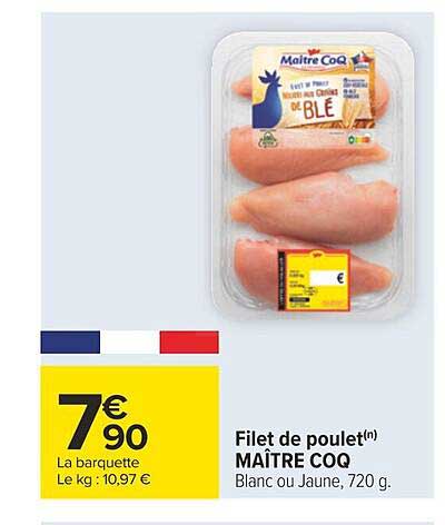 filet de poulet maître coq