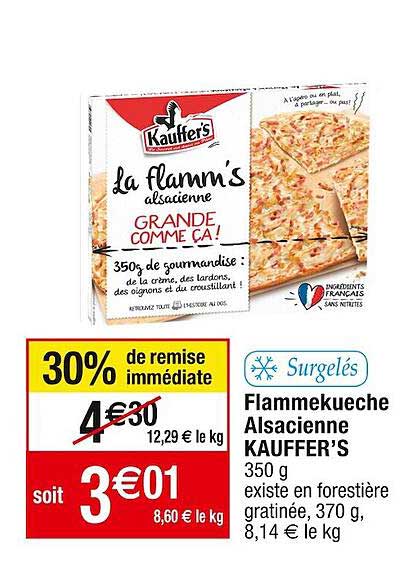 Flammekueche Alsacienne Kauffer's