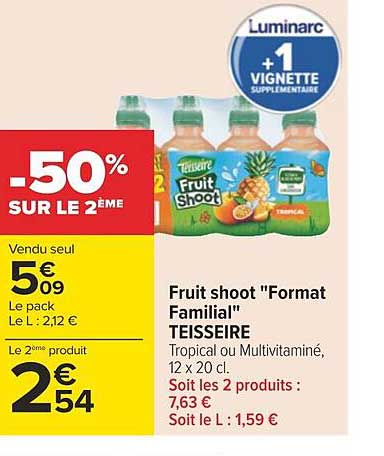fruit shoot "format familial" teisseire