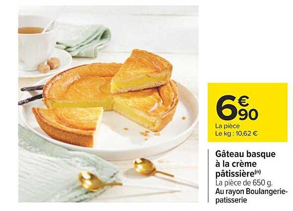 gâteau basque à la crème pâtissière