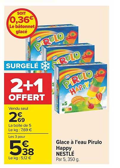 glace à l'eau pirulo happy nestlé