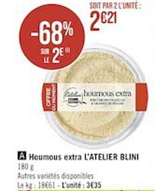 houmous extra l'atelier blini