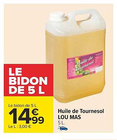huile de tournesol lou mas