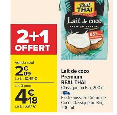 lait de coco premium real thaï