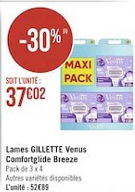 lames gillette venus comfort glide breeze