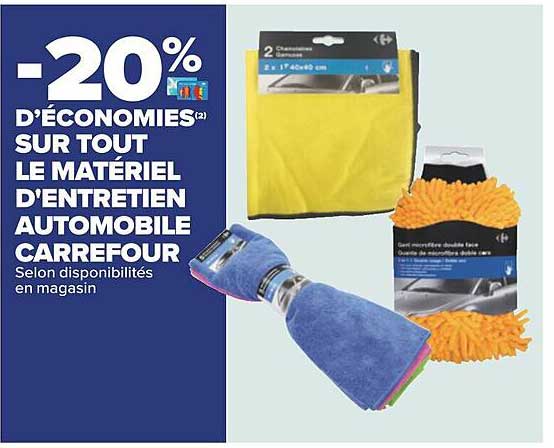 le matériel d'entretien automobile carrefour