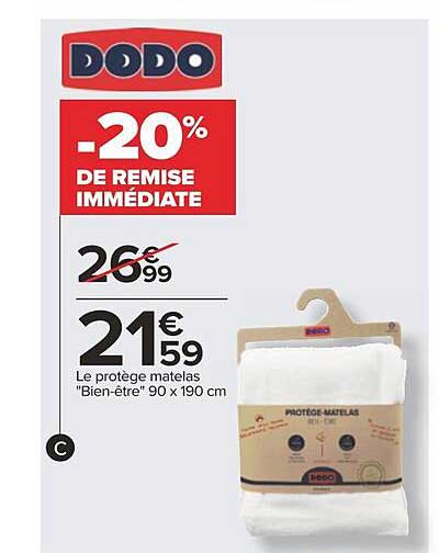 Le Protège Matelas "bien-être" 90 X 190 Cm Dodo
