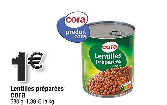 Lentilles Préparées Cora