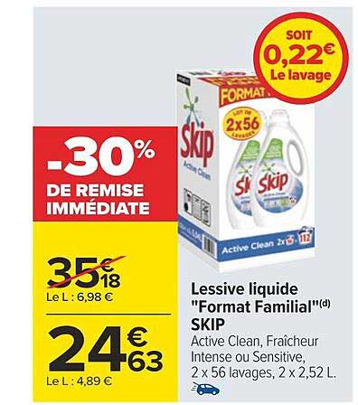lessive liquide "format familial" skip