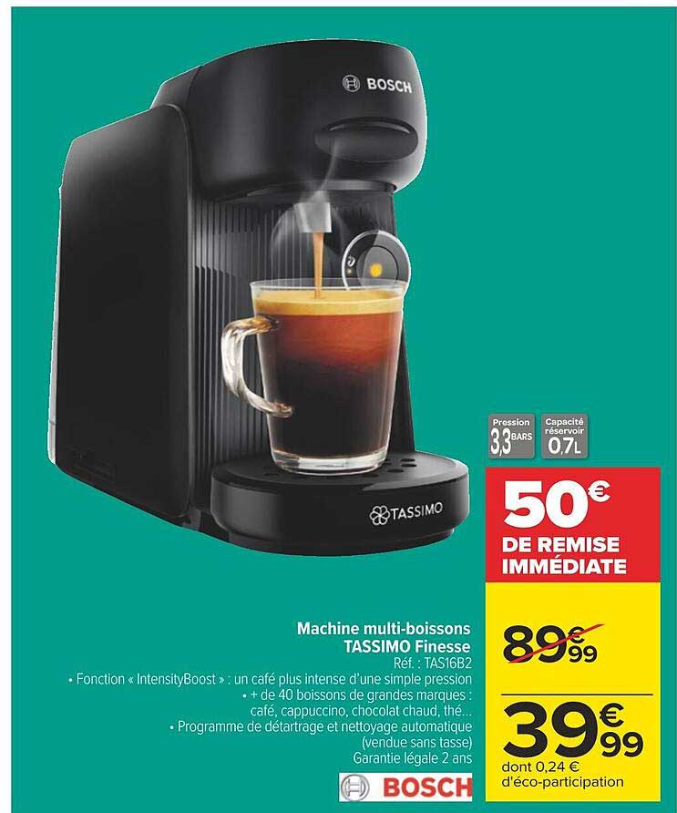 Machine Multi-boissons Tassimo Finesse Bosch