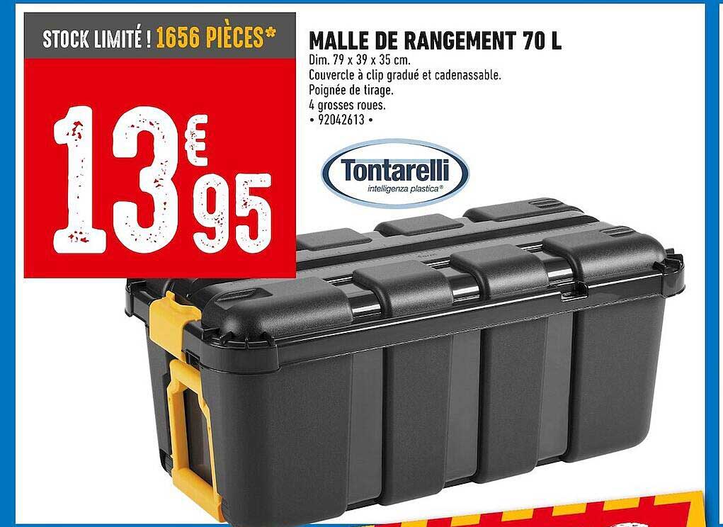 malle de rangement 70l tontarelli