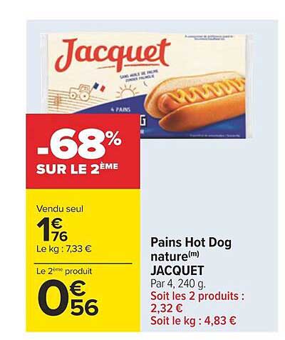 pains hot dog nature jacquet