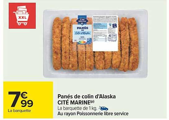 panés de colin d'alaska cité marine