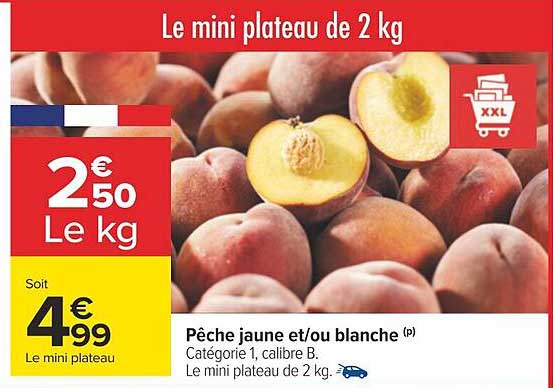 pêche jaune et/ou blanche