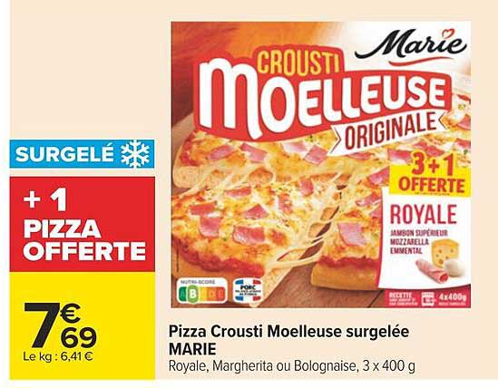 Pizza Crousti Moelleuse Surgelée Marie