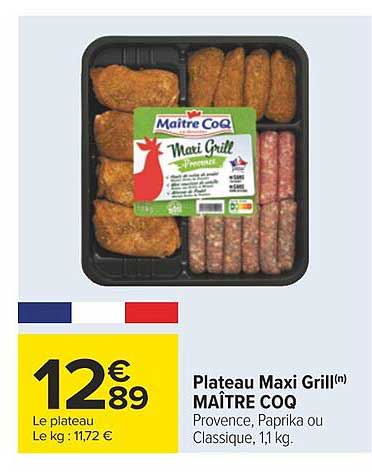 plateau maxi grill maître coq