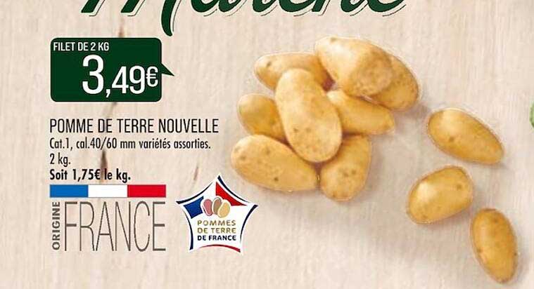 pomme de terre nouvelle