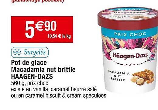 pot de glace macadamia nut brittle häagen-dazs