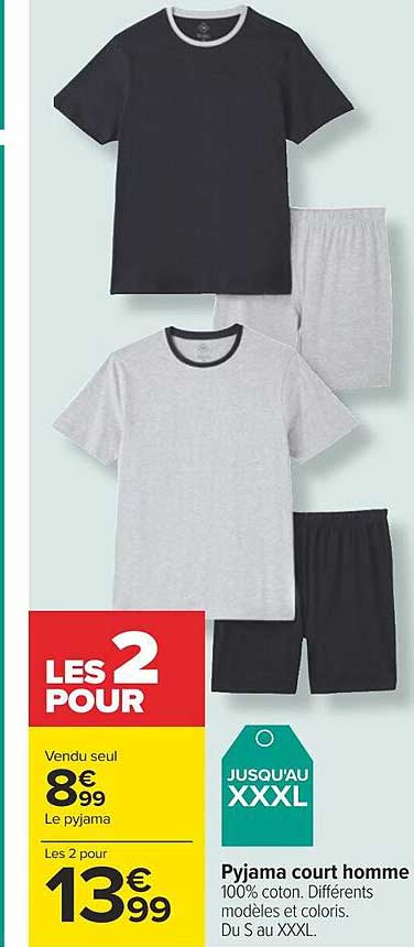 pyjama court homme
