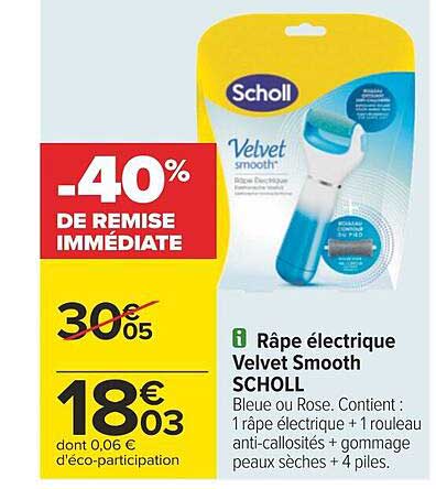 râpe électrique velvet smooth scholl