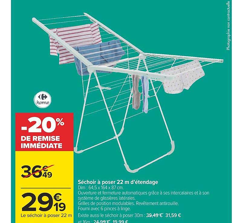 séchoir à poser 22m d'étendage