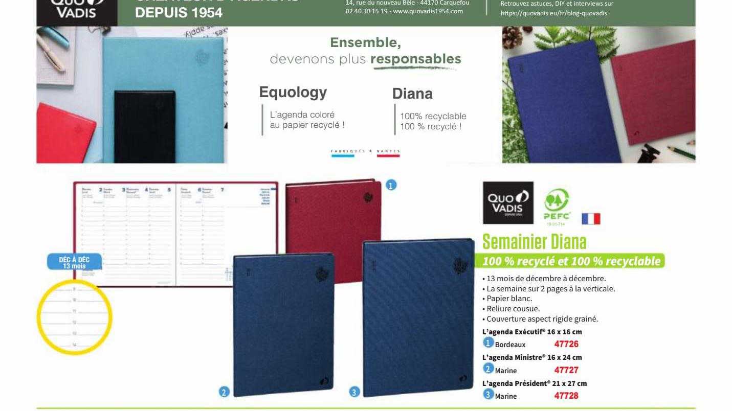 Semainier Diana Quovadis