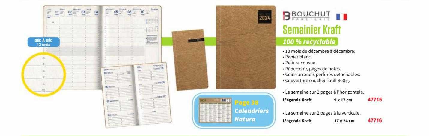 Semainier Kraft Bouchut