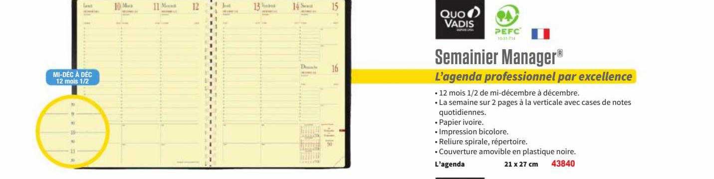 semainier manager quovadis