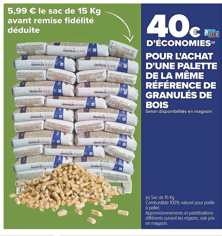 Une Palette De La Même Référence De Granulés De Bois