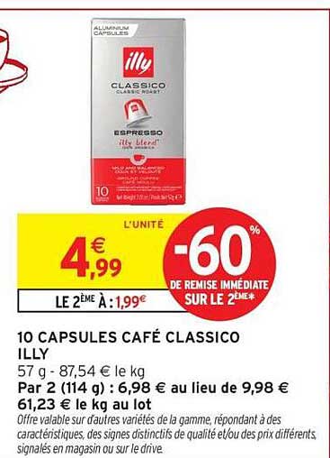10 CAPSULES CAFÉ CLASSICO ILLY