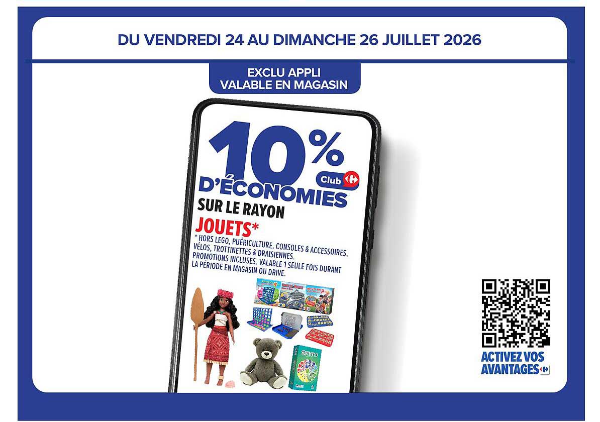 10% D'ÉCONOMIES SUR LE RAYON JOUETS