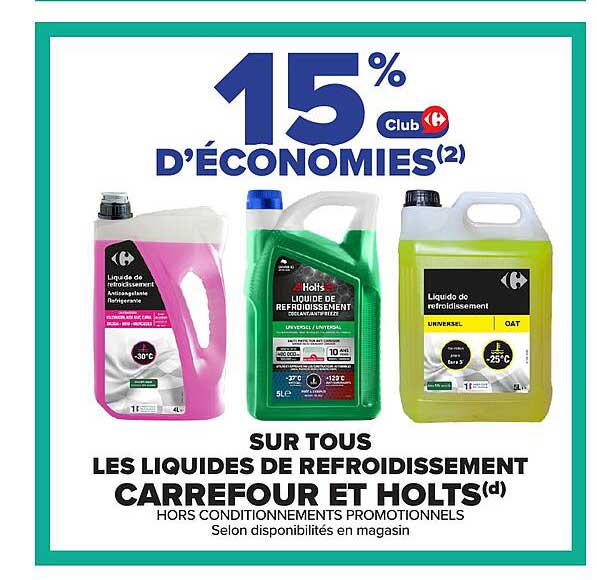 15% D'ÉCONOMIES