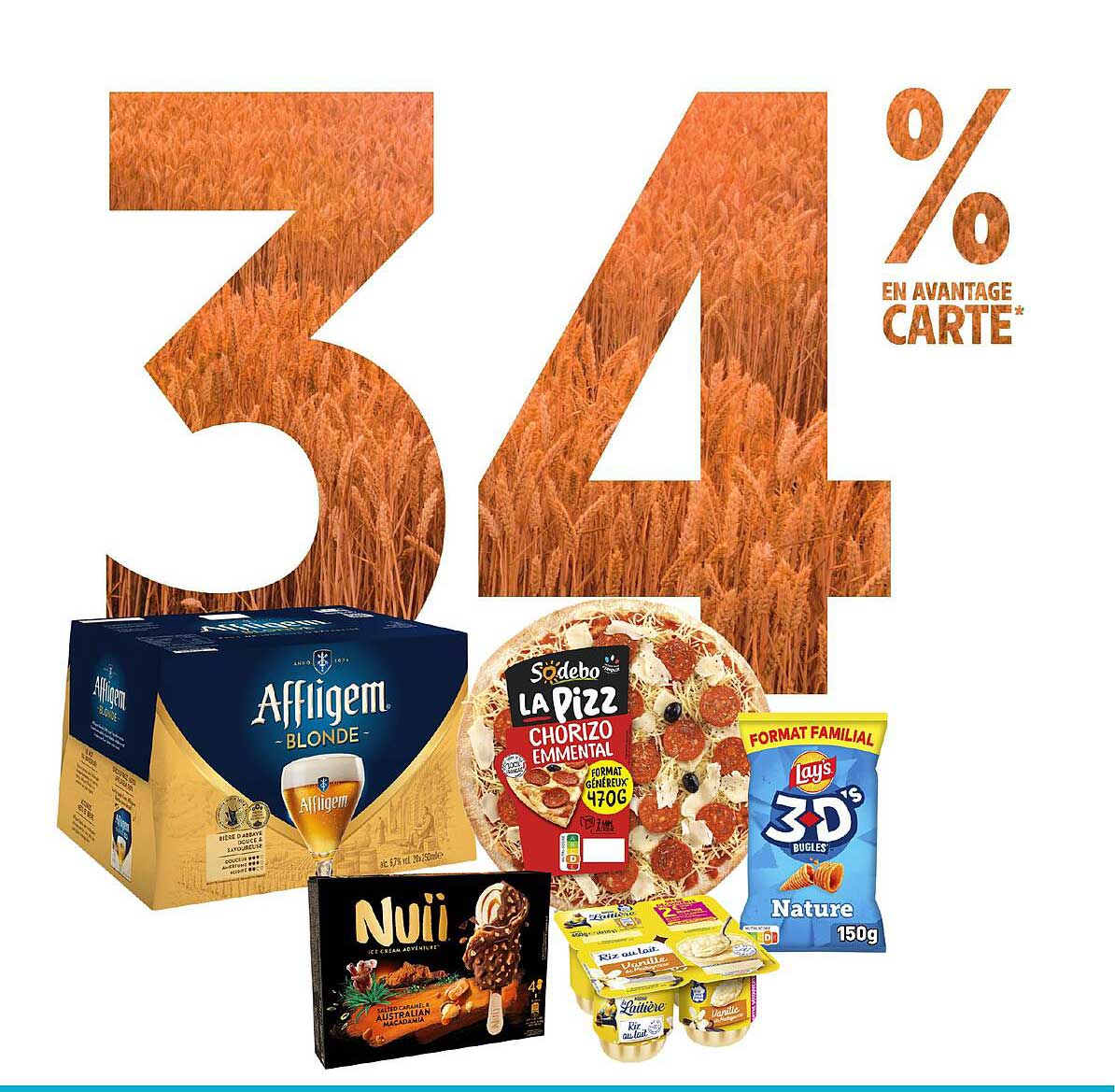 34% EN AVANTAGE CARTE*