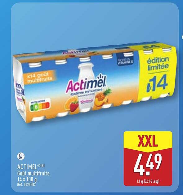 Actimel Goût multifruits