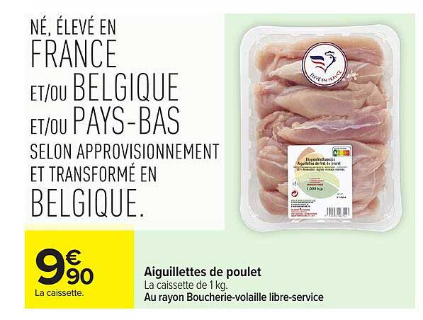 Aiguillettes de poulet