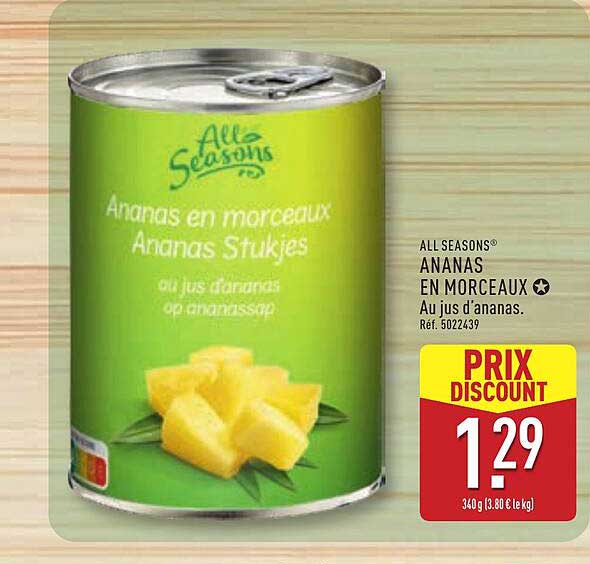 ALL SEASONS ANANAS EN MORCEAUX