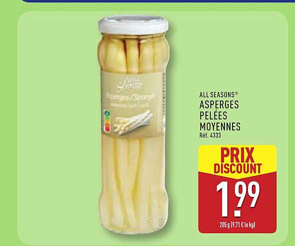 ALL SEASONS ASPERGES PELÉES MOYENNES