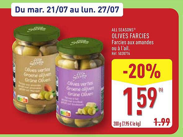 ALL SEASONS OLIVES FARCIES