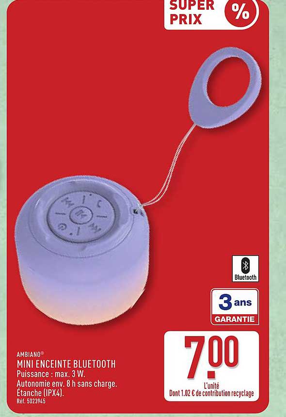 AMBIANO MINI ENCEINTE BLUETOOTH