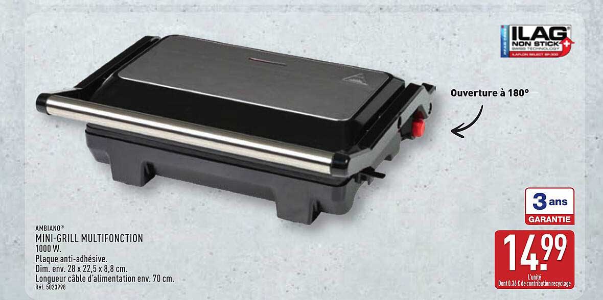 AMBIANO MINI-GRILL MULTIFONCTION