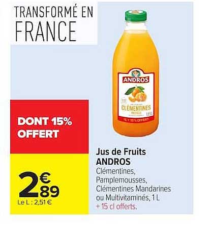 ANDROS Jus de Fruits