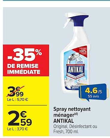 ANTIKAL Spray nettoyant ménager