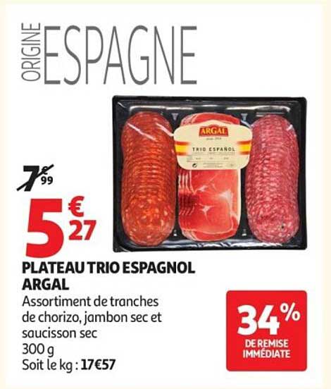ARGAL PLATEAU TRIO ESPAGNOL