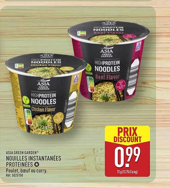 ASIA GREEN GARDEN NOUILLES INSTANTANÉES PROTÉINÉES