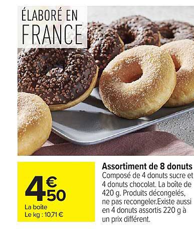 Assortiment de 8 donuts
