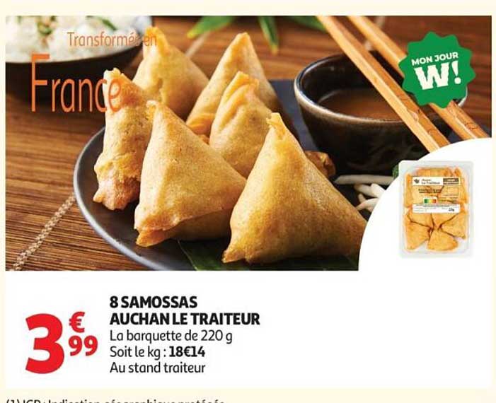 AUCHAN LE TRAITEUR SAMOSSAS