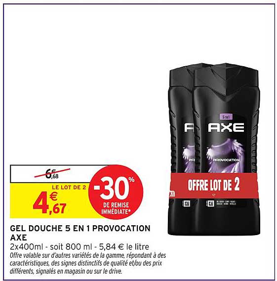 AXE Gel douche 5 en 1 Provocation